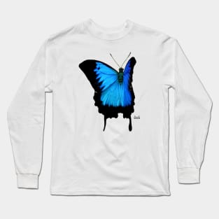 Morpho Butterfly / Swiss Artwork Photography Long Sleeve T-Shirt